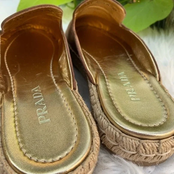 PRADA Suede Espadrille Mules, 36 - Picture 2 of 6